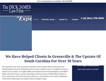 Tablet Screenshot of dickjameslawfirm.com